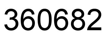 Número 360682 imagen negro