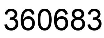 Número 360683 imagen negro