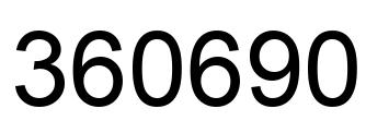 Number 360690 black image