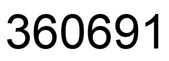 Number 360691 black image