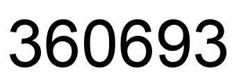 Number 360693 black image