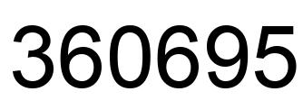 Número 360695 imagen negro