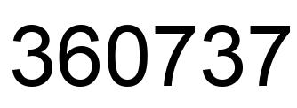 Número 360737 imagen negro