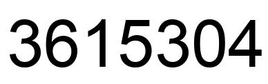 Número 3615304 imagen negro