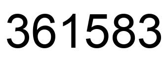 Number 361583 black image