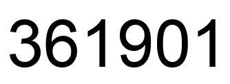Number 361901 black image