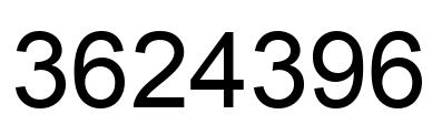 Number 3624396 black image
