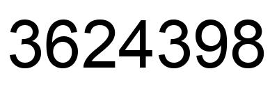 Número 3624398 imagen negro