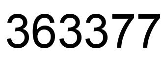 Number 363377 black image