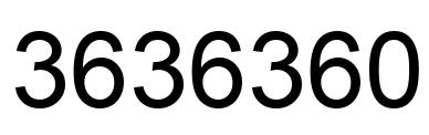 Number 3636360 black image