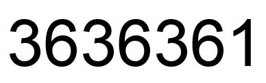 Number 3636361 black image