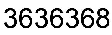 Number 3636368 black image