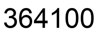 Number 364100 black image