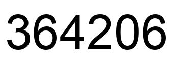 Número 364206 imagen negro