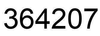 Número 364207 imagen negro