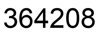 Número 364208 imagen negro