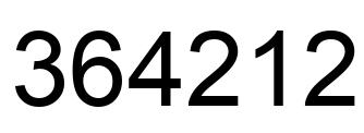 Número 364212 imagen negro
