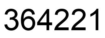 Número 364221 imagen negro
