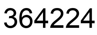 Number 364224 black image