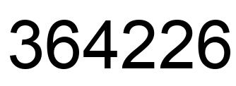 Number 364226 black image
