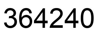 Number 364240 black image