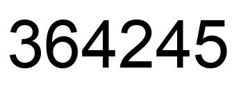 Number 364245 black image