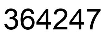 Número 364247 imagen negro