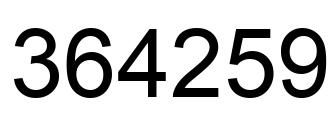 Número 364259 imagen negro
