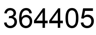 Number 364405 black image
