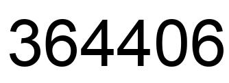 Number 364406 black image