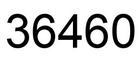 Number 36460 black image