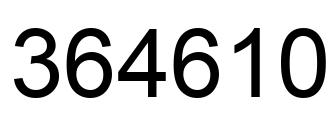 Number 364610 black image