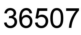 Number 36507 black image
