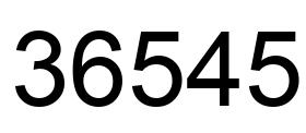Number 36545 black image