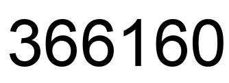 Number 366160 black image