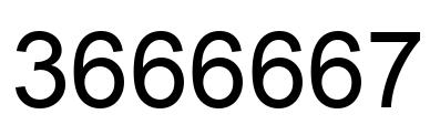 Number 3666667 black image