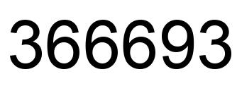 Number 366693 black image