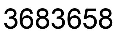 Number 3683658 black image