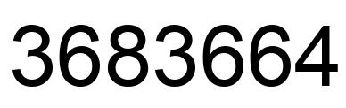 Number 3683664 black image