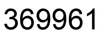 Number 369961 black image