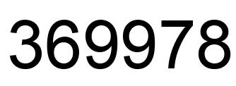 Number 369978 black image