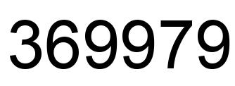 Number 369979 black image