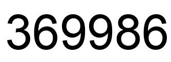 Number 369986 black image