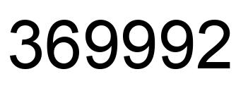 Number 369992 black image
