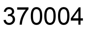 Number 370004 black image