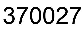 Número 370027 imagen negro