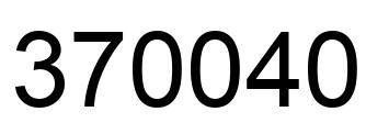 Number 370040 black image