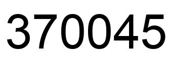 Number 370045 black image