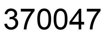 Number 370047 black image