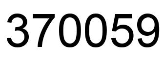 Número 370059 imagen negro